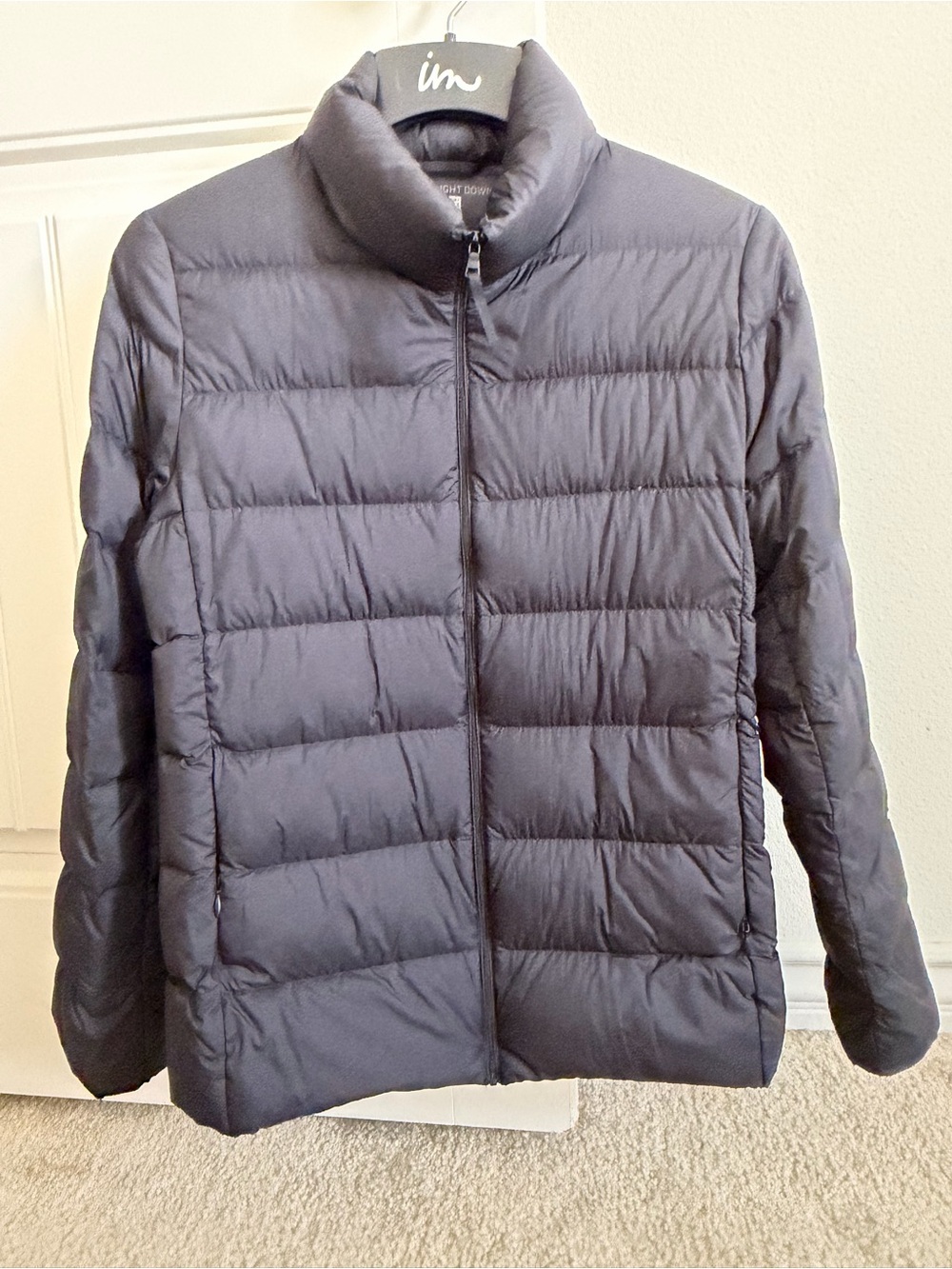 Uniqlo Ultra Light Down Women's Black Puffer Jacket Packable Size M
